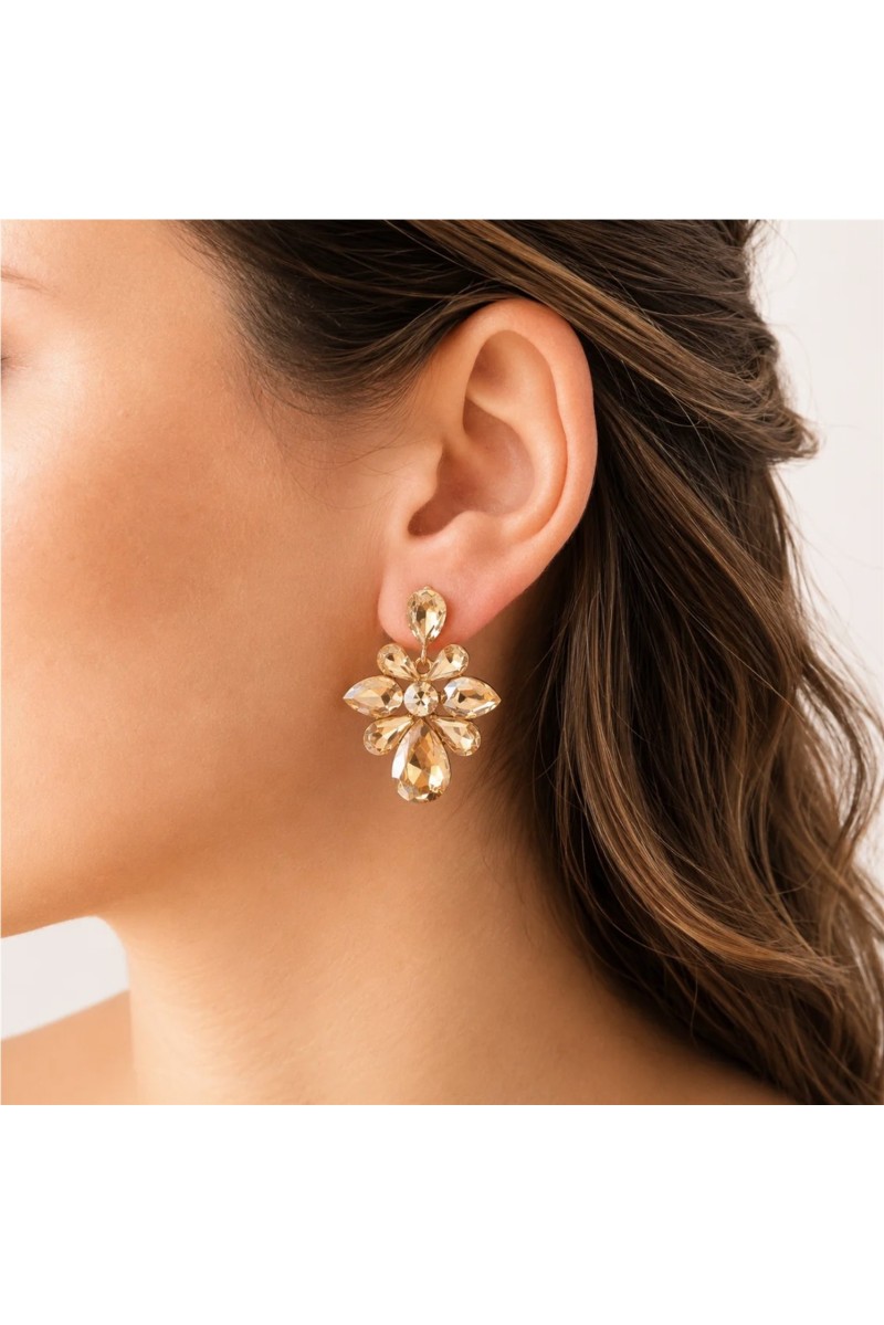 Pendientes Camelia BlancaRomeo Champán