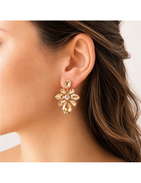 Pendientes Camelia BlancaRomeo Champán