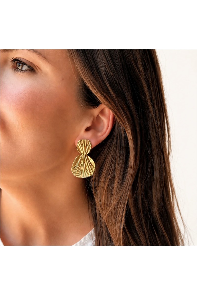 Pendientes Coralia BlancaRomeo Oro