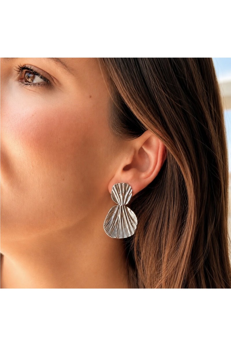 Pendientes Coralia BlancaRomeo Plata