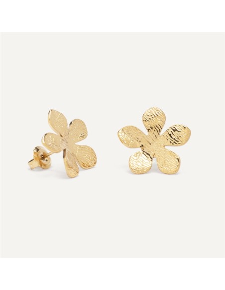 Pendientes Flor BlancaRomeo Oro