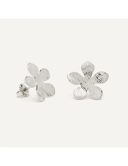 Pendientes Flor BlancaRomeo Plata