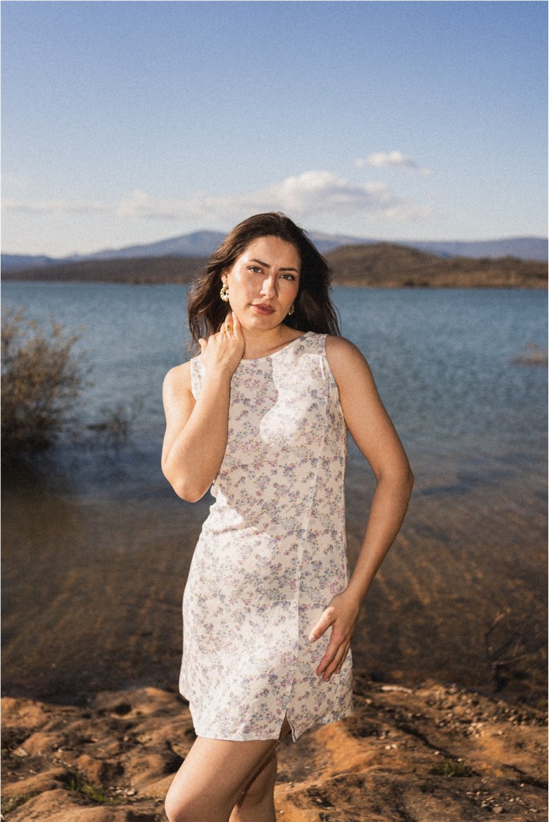 Vestido Flores SystemAction BEIGE