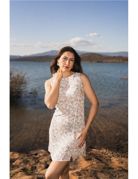 Vestido Flores SystemAction BEIGE