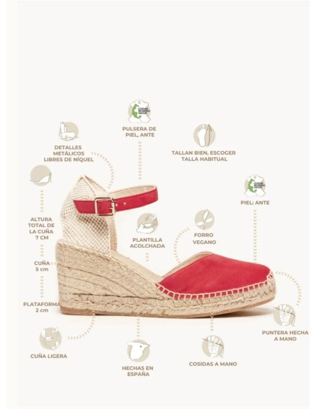Alpargata Jara Alhamas Rojo