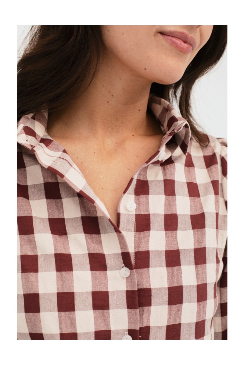 Camisa Marlene Mus&Bombón Granate 2