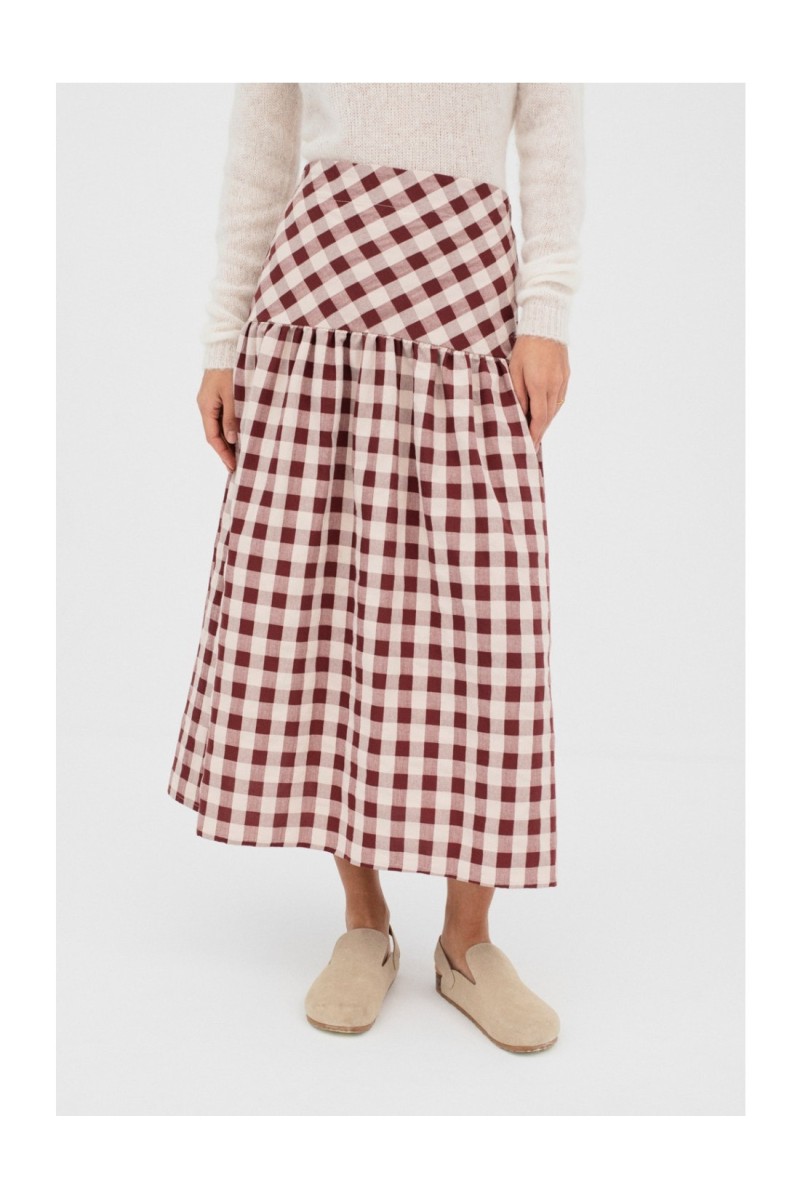 Falda Marylebone Mus&Bombón Granate