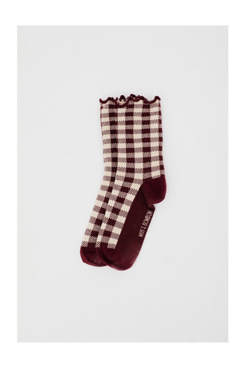 Calcetines Haut Mus&Bombón Granate 2