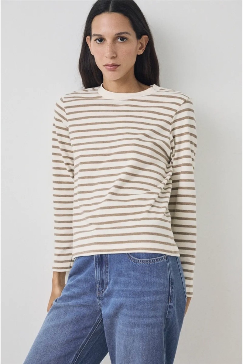 Sudadera Stripes EseOese Camel