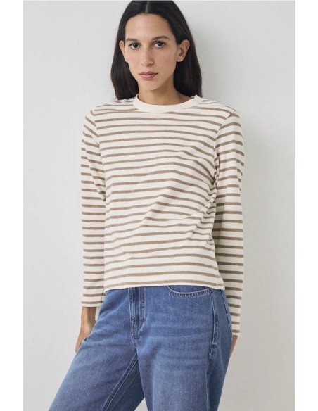 Sudadera Stripes EseOese Camel