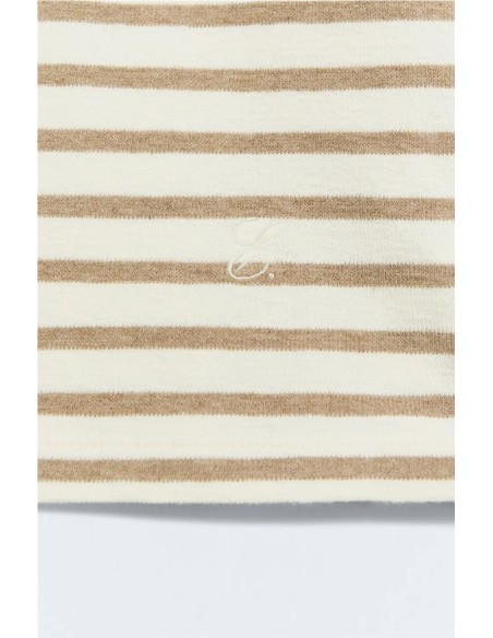 Sudadera Stripes EseOese Camel