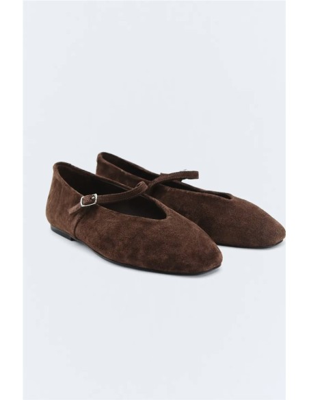 Bailarina Suede EseOese Marrón