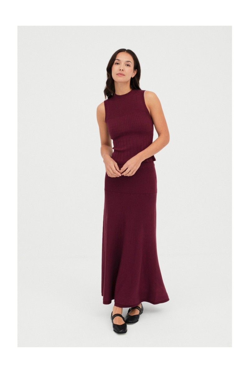 Falda Safa Mus&Bombón Granate