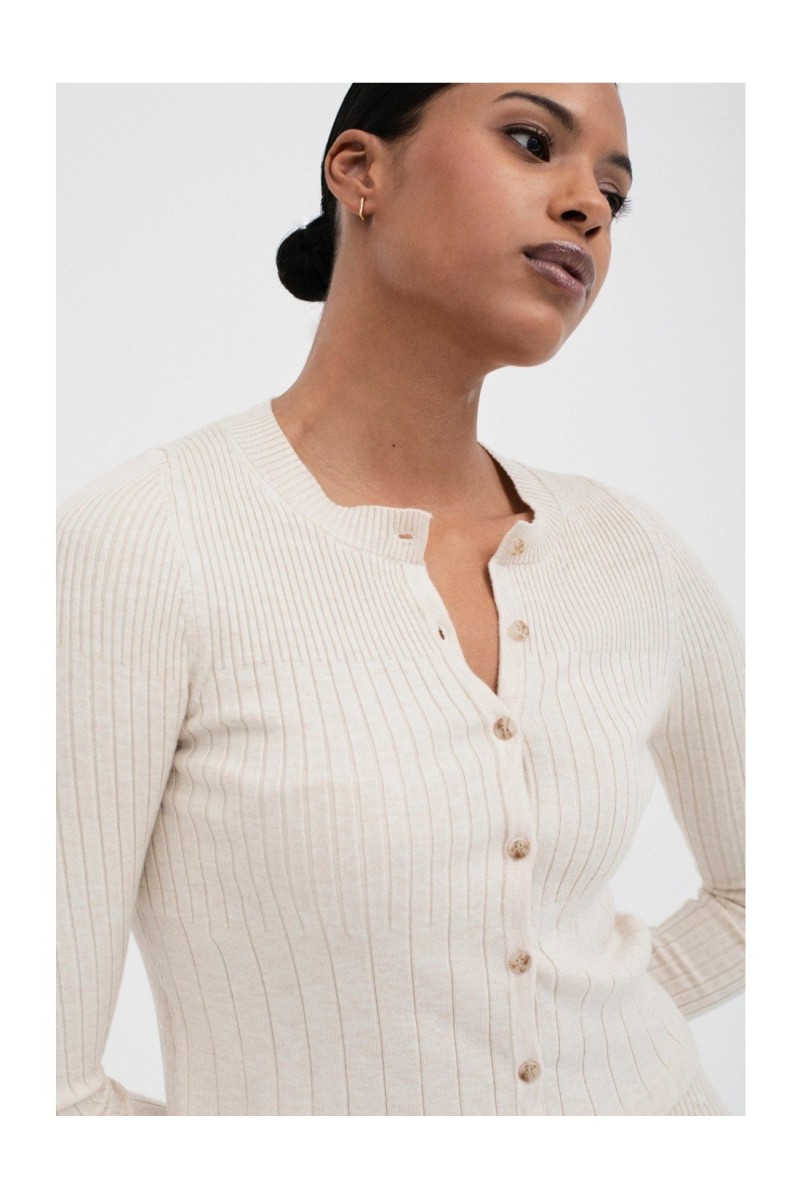 Cardigan Sufouh Mus&Bombón Crudo