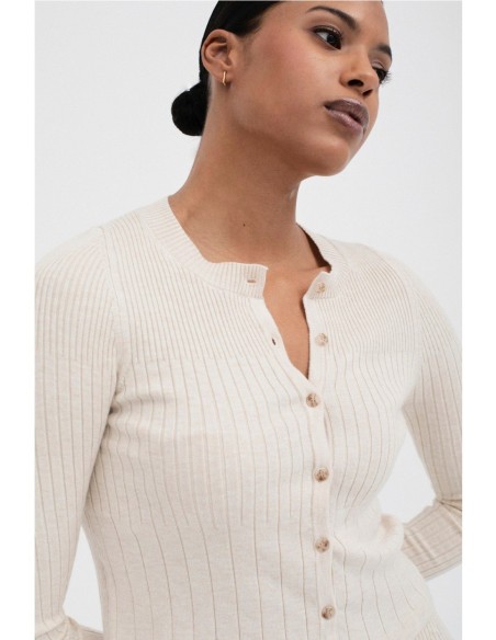 Cardigan Sufouh Mus&Bombón Crudo