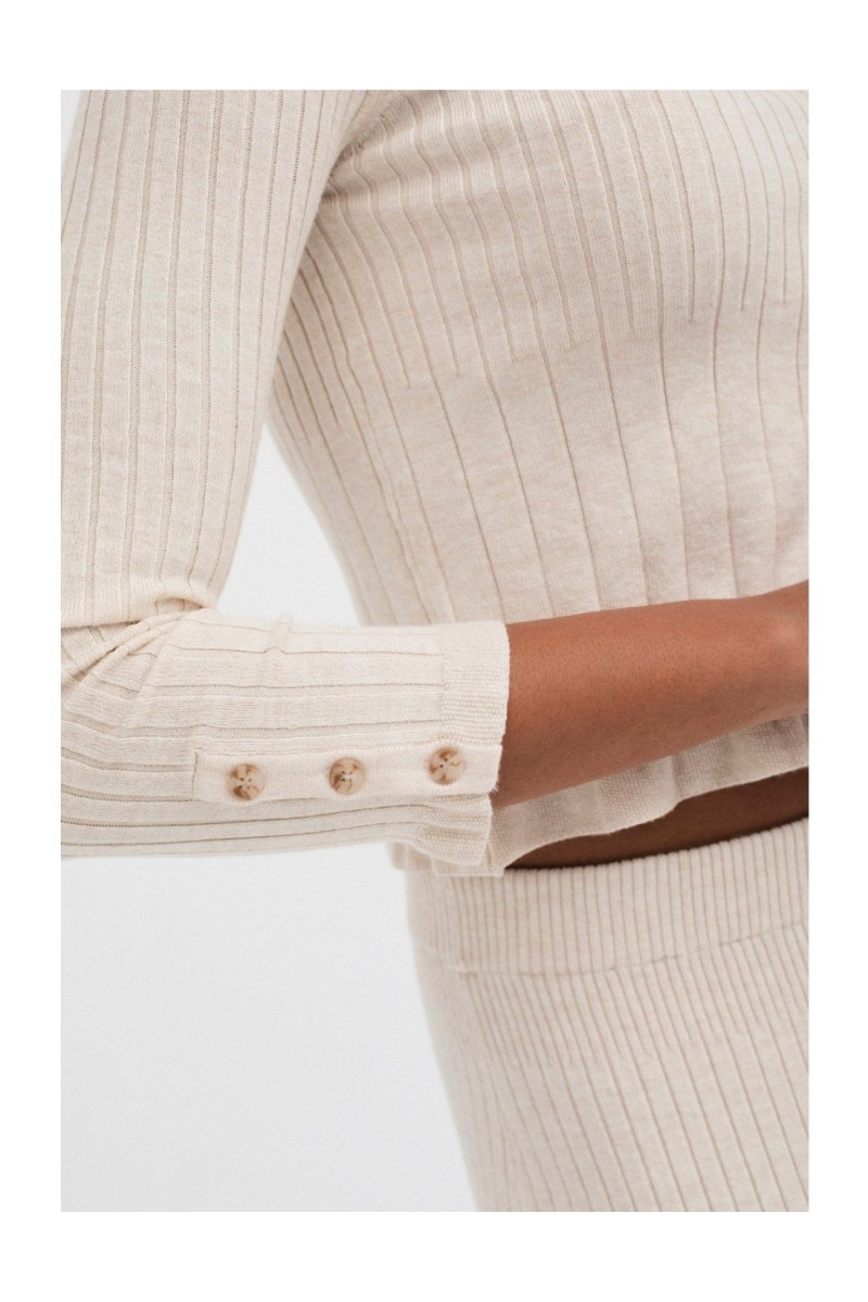 Cardigan Sufouh Mus&Bombón Crudo