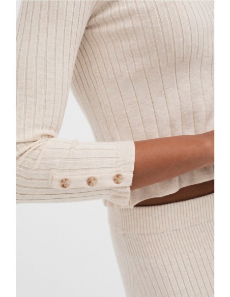 Cardigan Sufouh Mus&Bombón Crudo