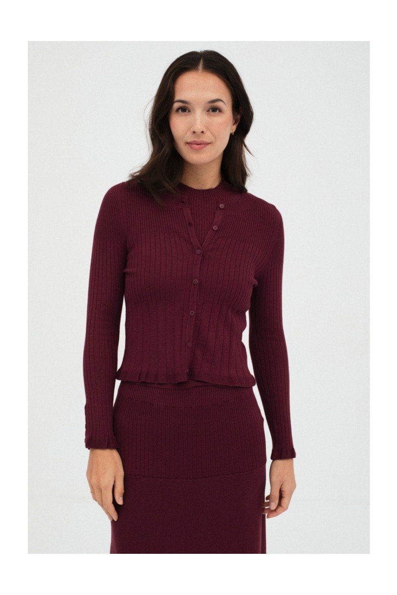 Cardigan Sufouh Mus&Bombón GRANATE