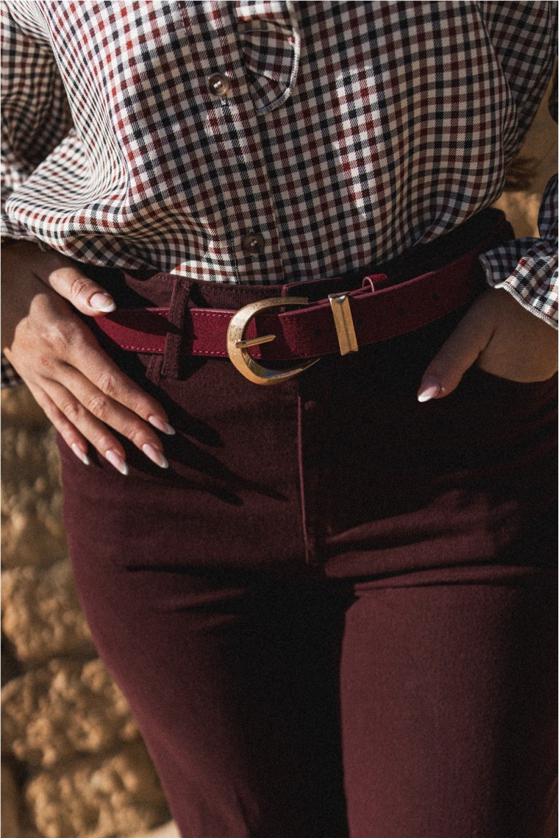 Cinturón Ante Granate