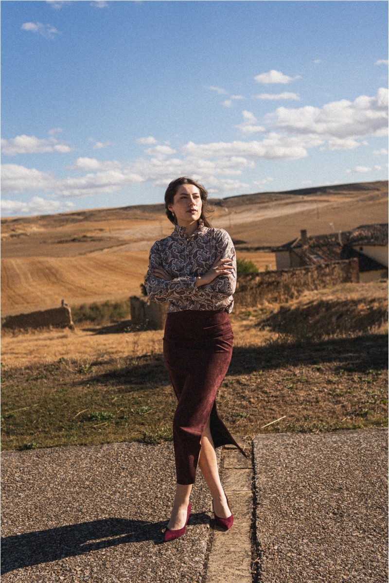 Falda Victoria Granate