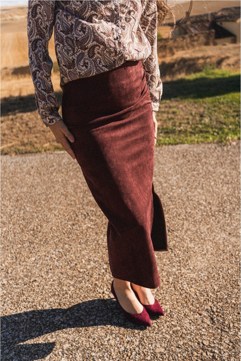 Falda Victoria Granate