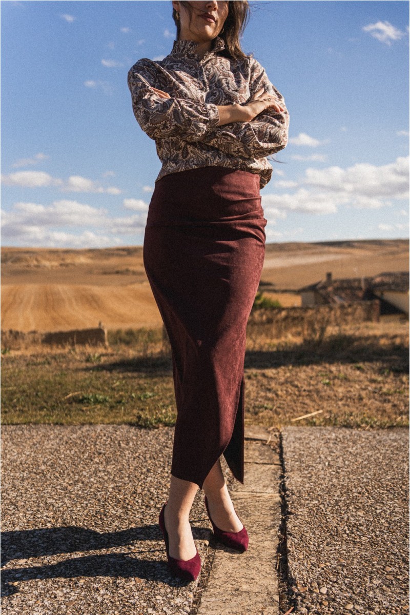 Falda Victoria Granate