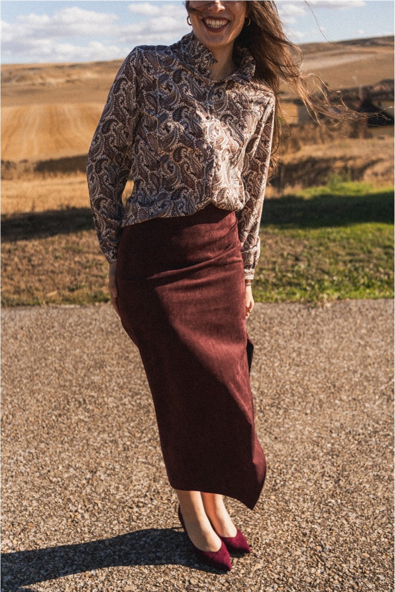 Falda Victoria Granate