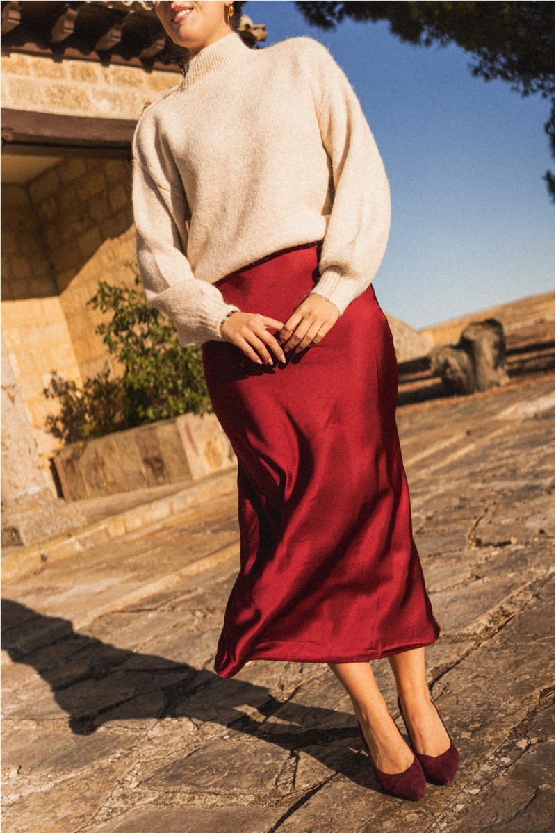 Falda Satinada Falda Satinada