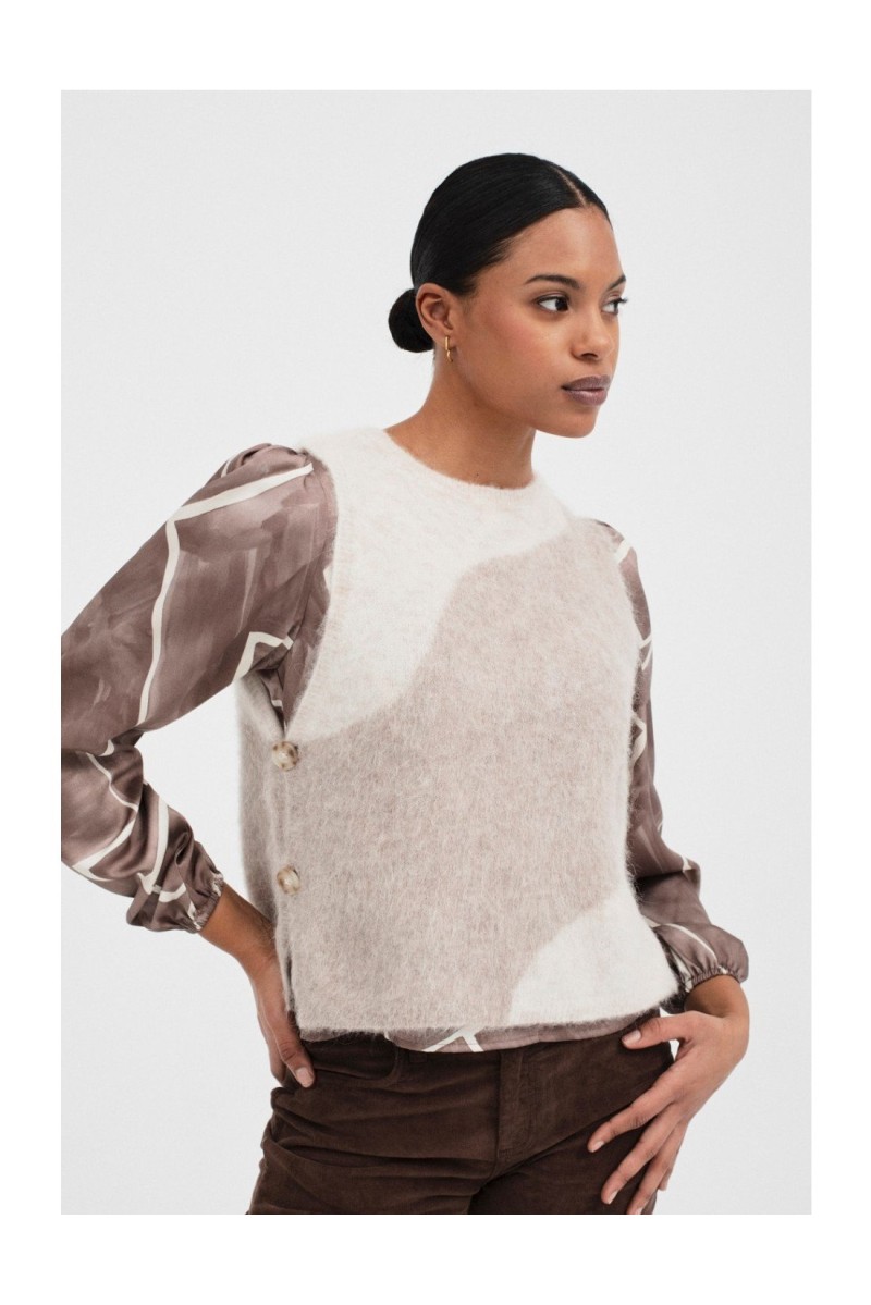 Chaleco Aiete Mus&Bombón Beige