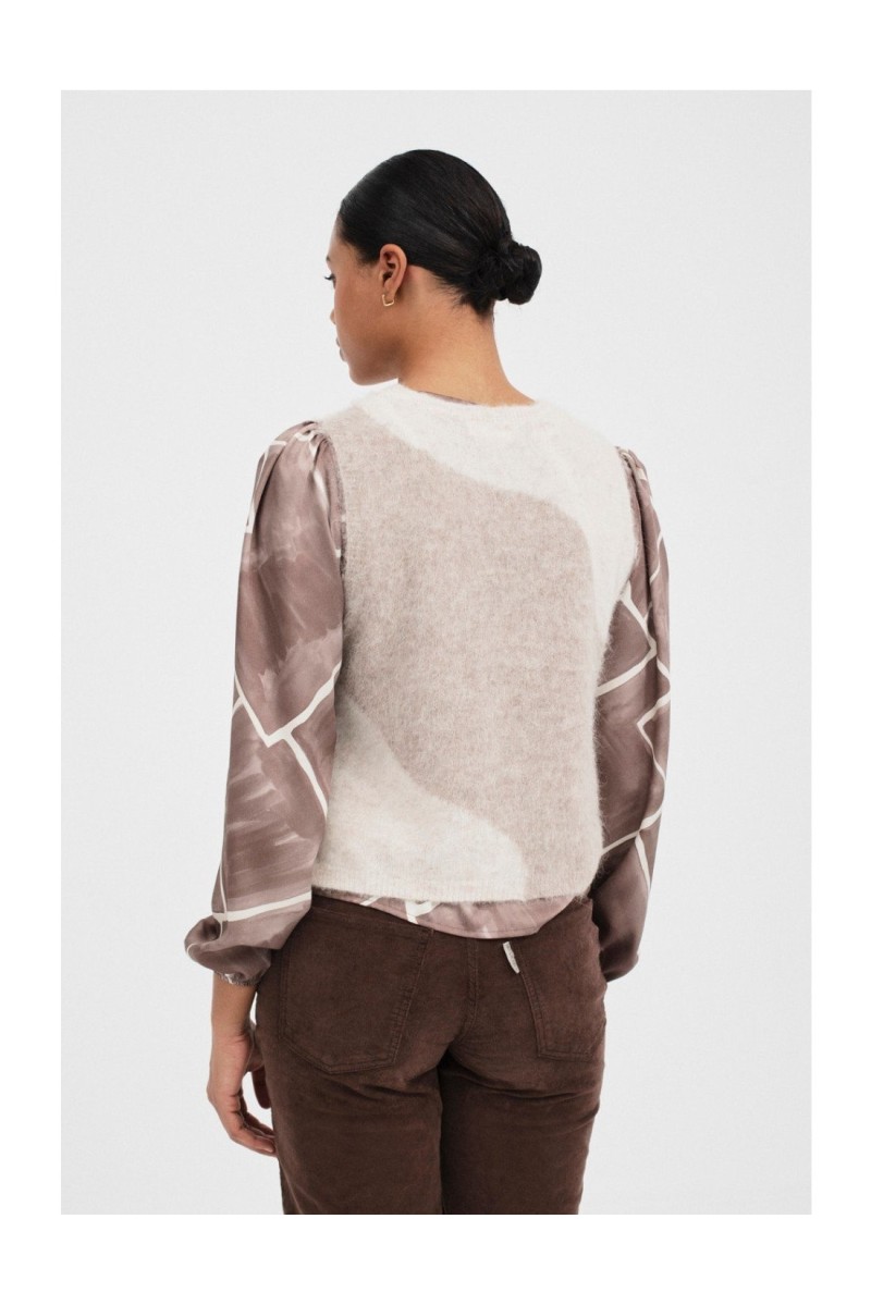 Chaleco Aiete Mus&Bombón Beige