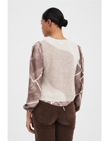 Chaleco Aiete Mus&Bombón Beige