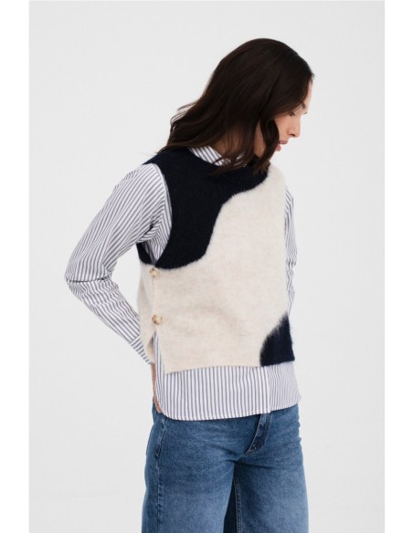 Chaleco Aiete Mus&Bombón Marino