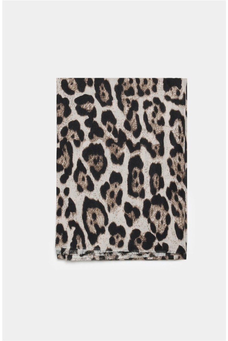 Bufanda Animal Print Negro