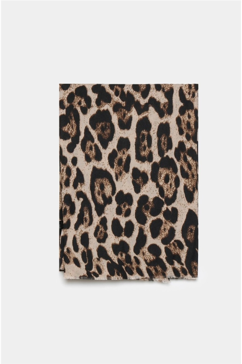 Bufanda Animal Print Camel