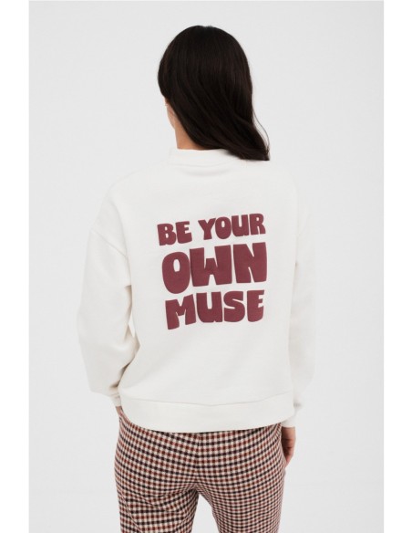 Sudadera Cimadevilla Mus&Bombón Crudo