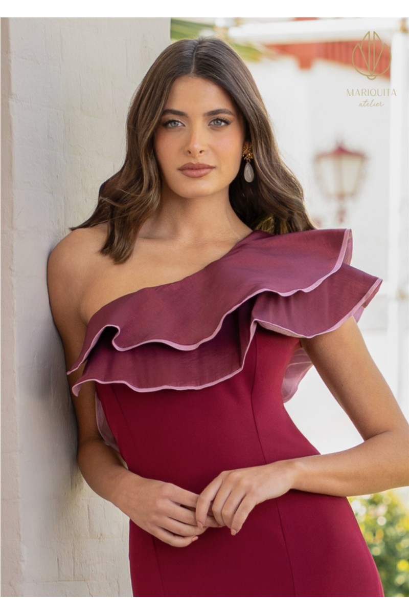 Vestido Vera MariquitaTrasquilá GRANATE 2