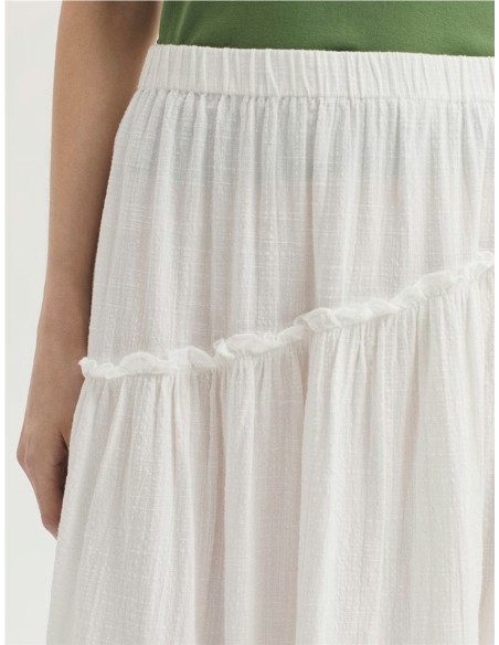 Falda Volante NiceThings Blanco