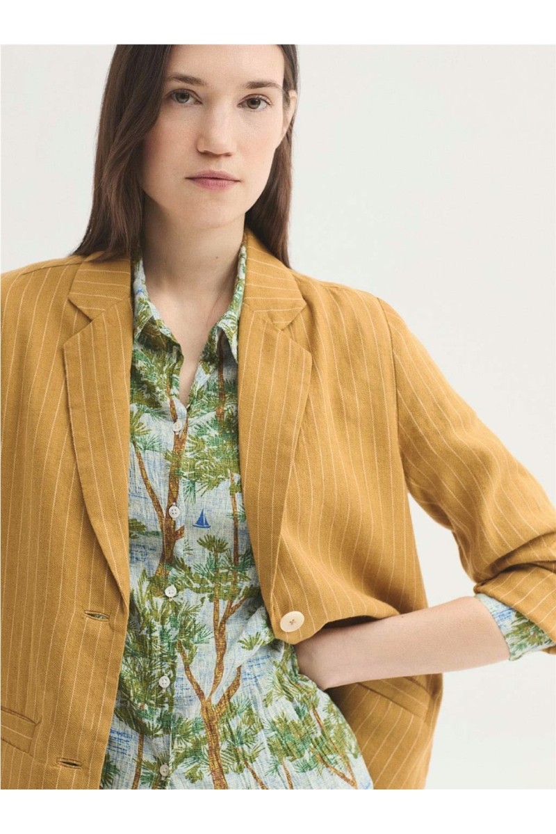 Blazer Rayas NiceThings Mostaza