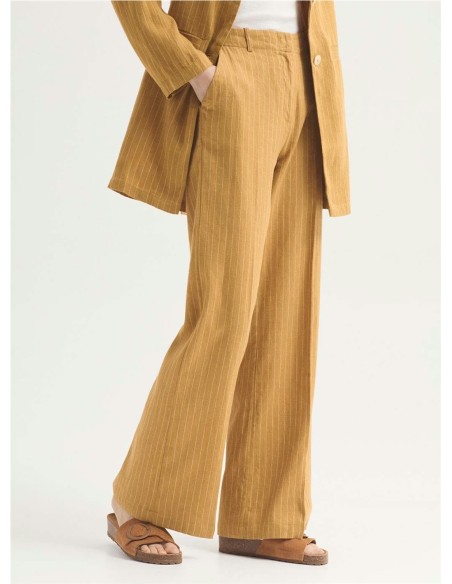 Pantalón Rayas NiceThings Mostaza