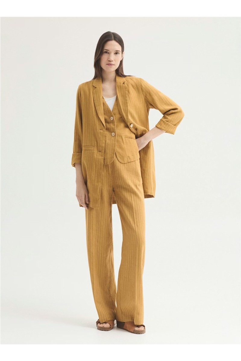 Pantalón Rayas NiceThings Mostaza 2