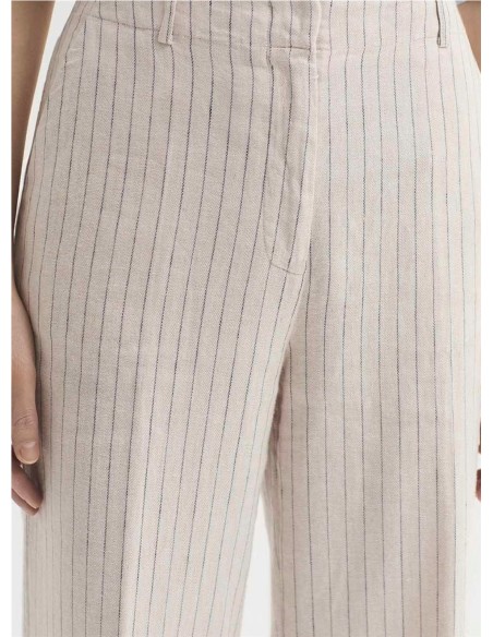 Pantalón Rayas NiceThings Crudo