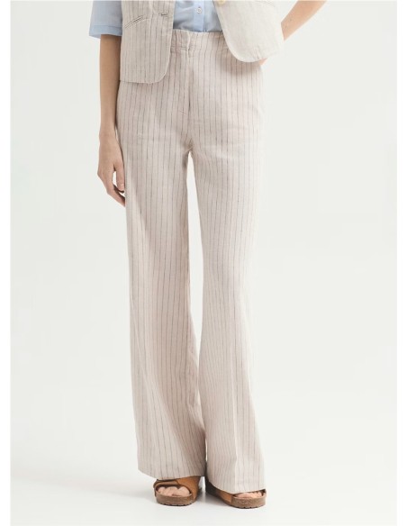 Pantalón Rayas NiceThings Crudo