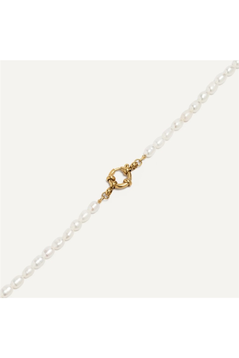 Pulsera Amor Perlas BlancaRomeo Oro