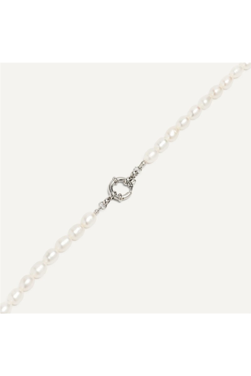 Pulsera Amor Perlas BlancaRomeo Plata