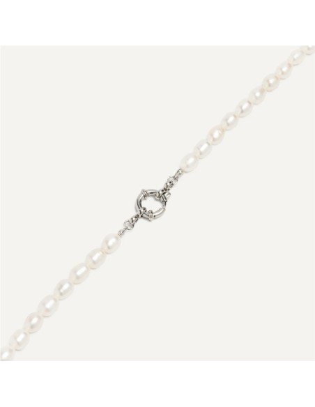 Pulsera Amor Perlas BlancaRomeo Plata