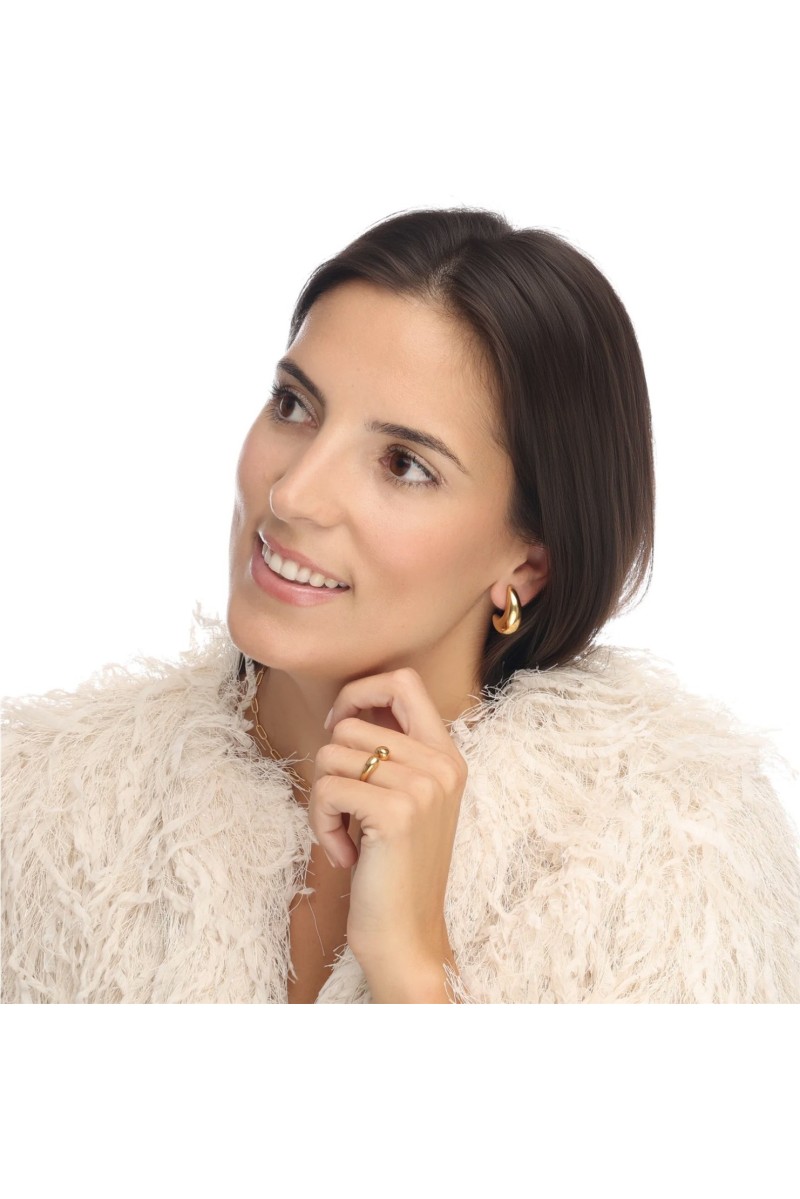 Pendientes Luna BlancaRomeo Oro