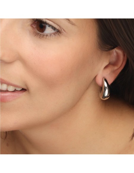Pendientes Luna BlancaRomeo Plata