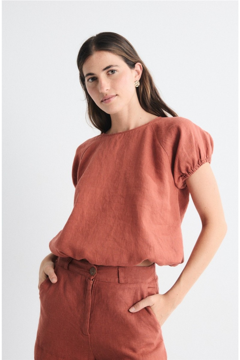 Blusa Amanece Mus&Bombón Teja