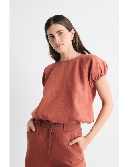 Blusa Amanece Mus&Bombón Teja