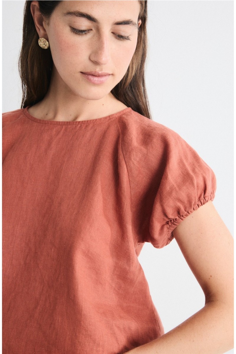 Blusa Amanece Mus&Bombón Teja